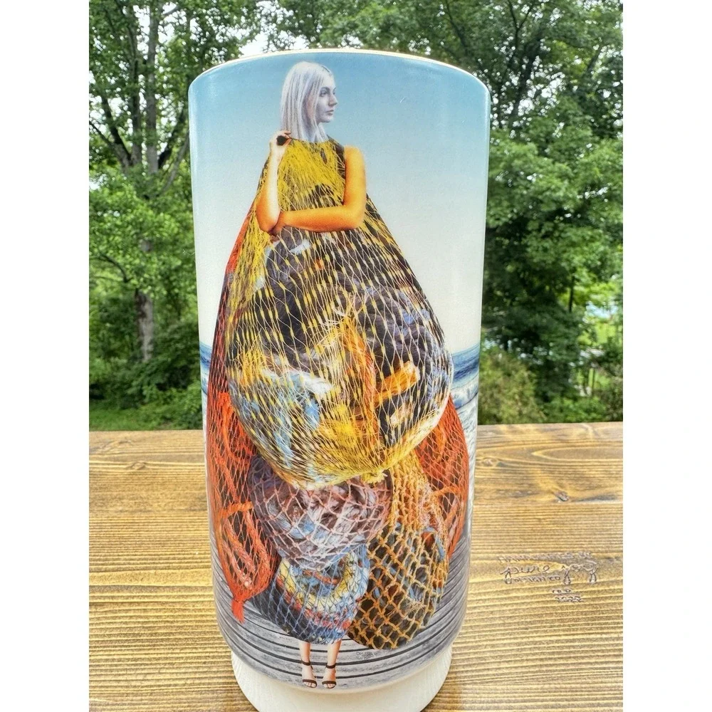 West Elm Imaginary Beings Johanna Goodman Face Art Vase Portrait 9